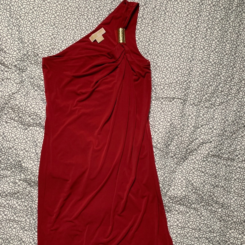 Michael Kors red cocktail dress, 4